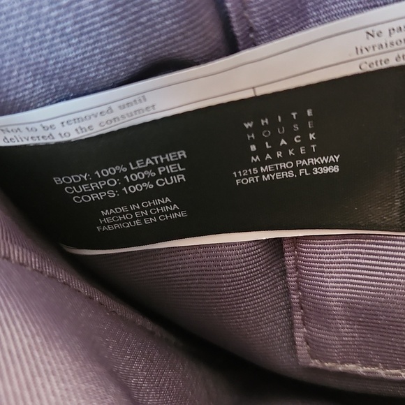 White House Black Market Envelope Clutch Wristlet Handbag Gray Suede - Picture 12 of 12